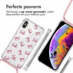 imoshion Design hoesje met koord Apple iPhone X / Xs - Crab Watercolor