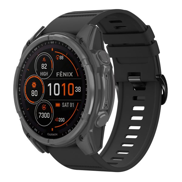 imoshion QuickFit® Stripe Siliconenbandje Garmin Watch | 26 mm aansluiting - Zwart