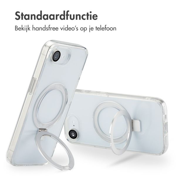 Accezz Ring Stand Backcover met MagSafe Apple iPhone 16e - Transparant