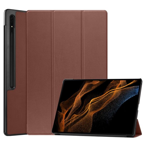 imoshion Trifold Bookcase Samsung Galaxy Tab S8 Ultra - Bruin