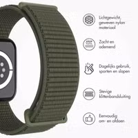 imoshion Nylon bandje Apple Watch Series 1 t/m 11 / SE / Ultra (44/45/46/49 mm) - Army Green
