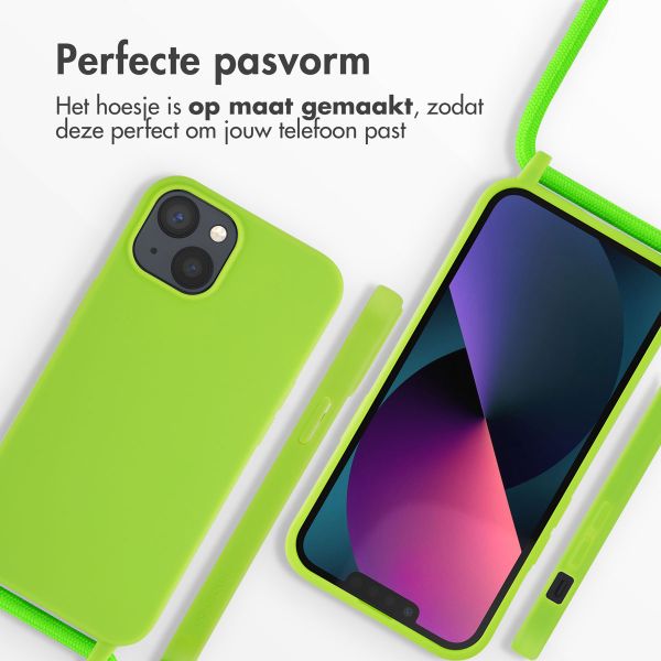 imoshion Siliconen hoesje met koord Apple iPhone 13 - Fluor Groen