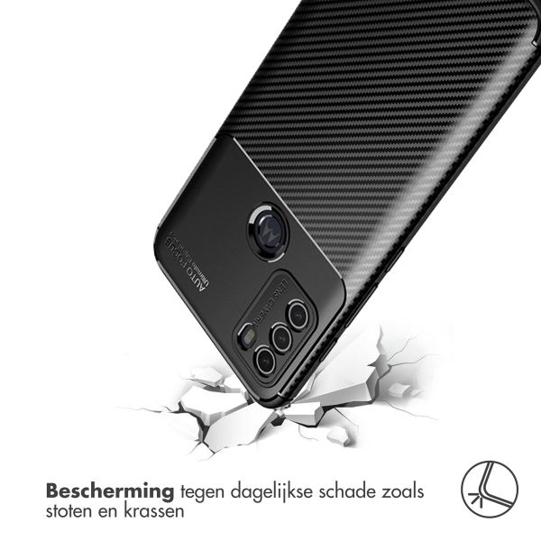 imoshion Carbon Softcase Backcover Motorola Moto G50 - Zwart