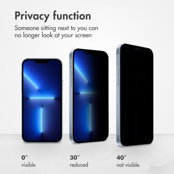 Accezz Tempered Glass Privacy Screen protector Apple iPhone 13 Pro Max / 14 Plus
