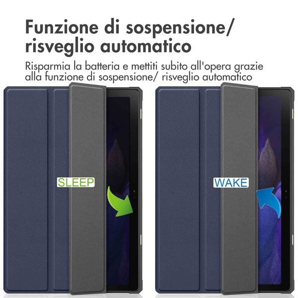 imoshion Trifold Bookcase Samsung Galaxy Tab A8 - Donkerblauw