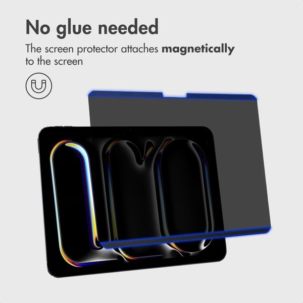 Accezz Magnetic privacy screen protector Apple iPad Pro 11 (2025) M5 / (2024) M4