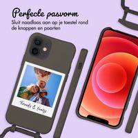 Gepersonaliseerd Color Backcover MagSafe met afneembaar koord en polaroid  iPhone 12 Pro - Black Coffee