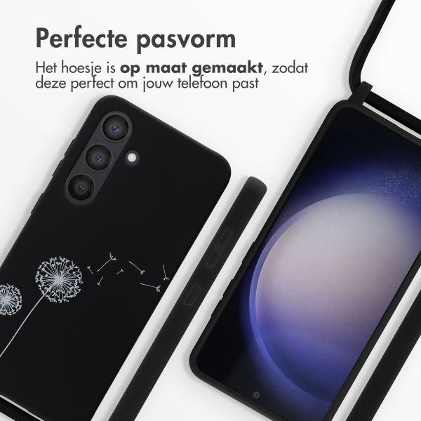 imoshion Siliconen design hoesje met koord Samsung Galaxy S24 - Dandelion Black