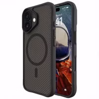 imoshion Rugged Hybrid Carbon Case met MagSafe Apple iPhone 16 - Zwart