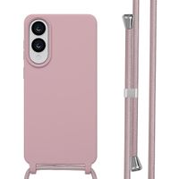 imoshion Siliconen hoesje met koord Samsung Galaxy S25 Edge - Sand Pink