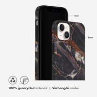 Selencia Aurora Fashion Backcover iPhone 14 Plus - Duurzaam hoesje - 100% gerecycled - Zwart Marmer