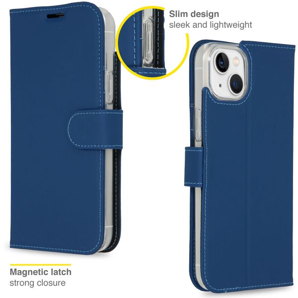 Accezz Wallet Softcase Bookcase Apple iPhone 14 Plus - Donkerblauw