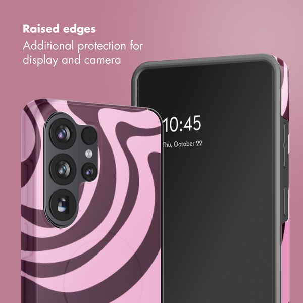 Selencia Vivid Back Cover Samsung Galaxy S26 Ultra - Wavy Swirl Pink Plum