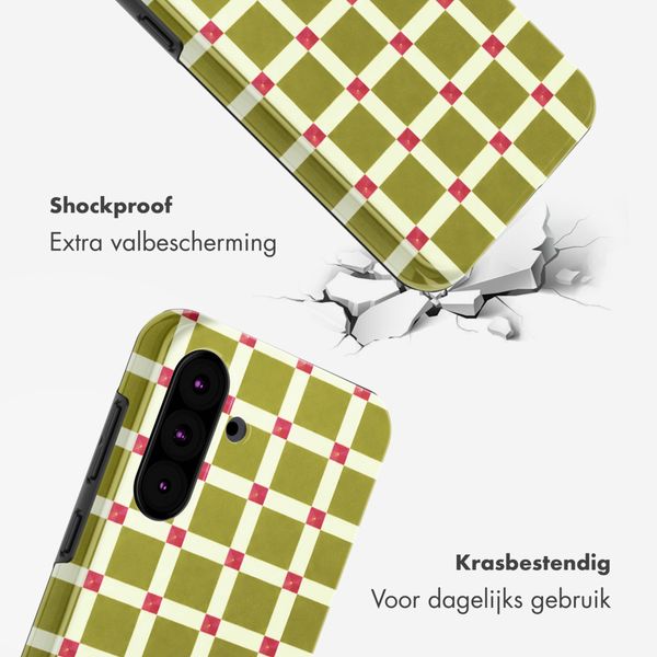 Selencia Vivid Backcover Samsung Galaxy A36 / A56 - Check This Olive