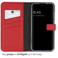 Selencia Echt Leren Bookcase Samsung Galaxy S24 Plus - Rood