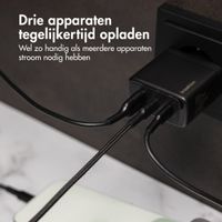 imoshion Wall Charger 65 Watt | 2x USB-C + 1x USB-A - Zwart