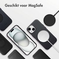 Accezz MagSafe Leather Backcover Apple iPhone 15 - Onyx Black