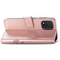 Klavertje Bloemen Bookcase Xiaomi Mi 10 Lite - Rosé Goud