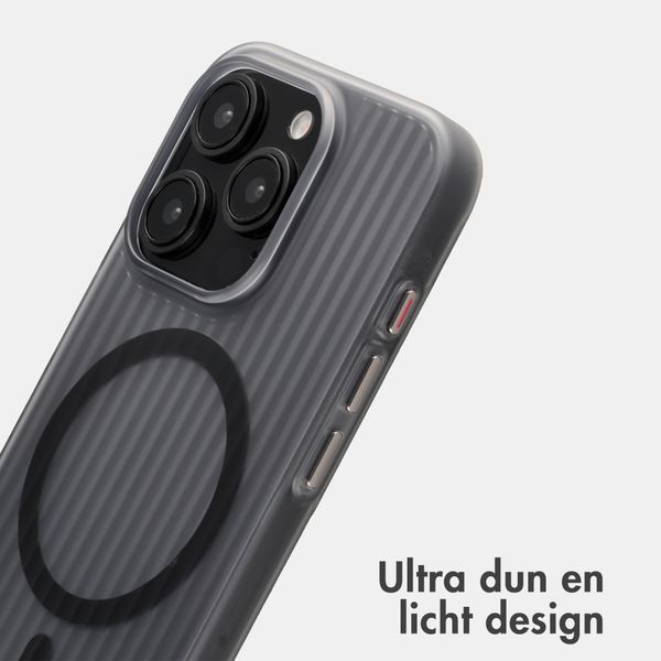 Accezz Lite Backcover met MagSafe | Fluted | Apple iPhone 15 Pro - Grijs