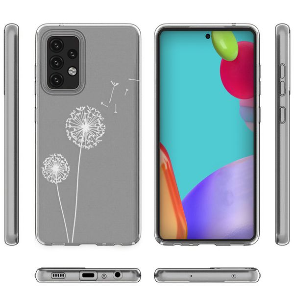 imoshion Design hoesje Samsung Galaxy A52(s) (5G/4G) - Paardenbloem - Wit