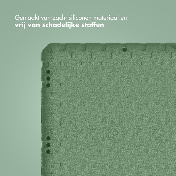imoshion Kidsproof Backcover met handvat Samsung Galaxy Tab A11 Plus / A9 Plus - Olive Green