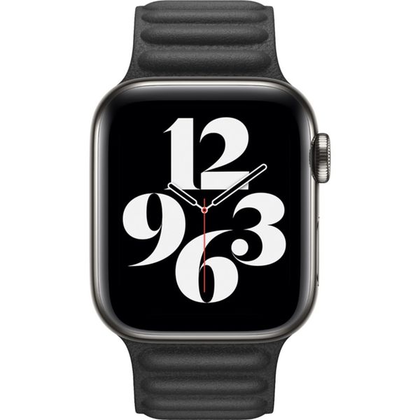 Apple Leather Link Apple Watch | 38/40/41/42 mm - Size S/M - Black