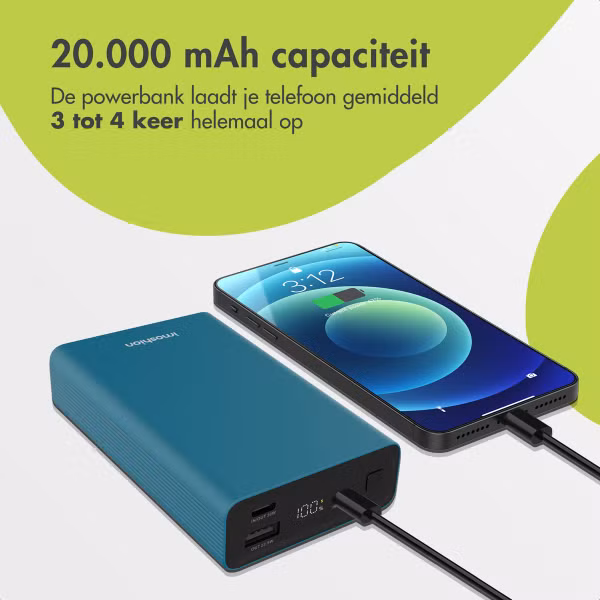 imoshion Zomerpakket | Wireless Tag voor Apple (2-pack) + Universele Waterproof Pouch (2-pack) - Wit/Blauw + Ultra Series Powerbank 20.000 mAh - Petrol Green