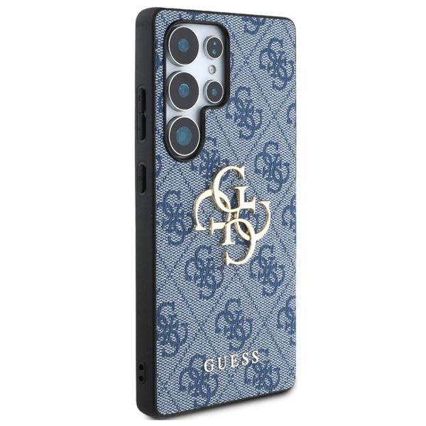 Guess 4G Metal Logo Backcover Samsung Galaxy S25 Ultra - Blauw