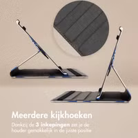 imoshion 360° Draaibare Design Bookcase Apple iPad Pro 12.9 (2018/2020/2021/2022) - White Blue Stripes