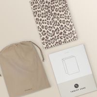 Selencia Sabi Bookcase met panterprint Samsung Galaxy Tab S11 - Soft Ivory