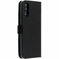 Selencia Echt Leren Bookcase Huawei P20 - Zwart