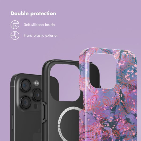 Selencia Vivid Back Cover with MagSafe Apple iPhone 15 Pro - Fresh Paint Flower Orange