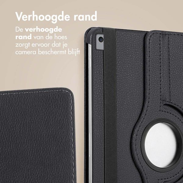 imoshion 360° draaibare Bookcase Apple iPad 9 (2021) 10.2 inch / iPad 8 (2020) 10.2 inch / iPad 7 (2019) 10.2 inch - Zwart