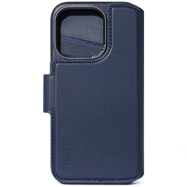 Decoded 2 in 1 Leather Detachable Wallet iPhone 15 Pro - Donkerblauw