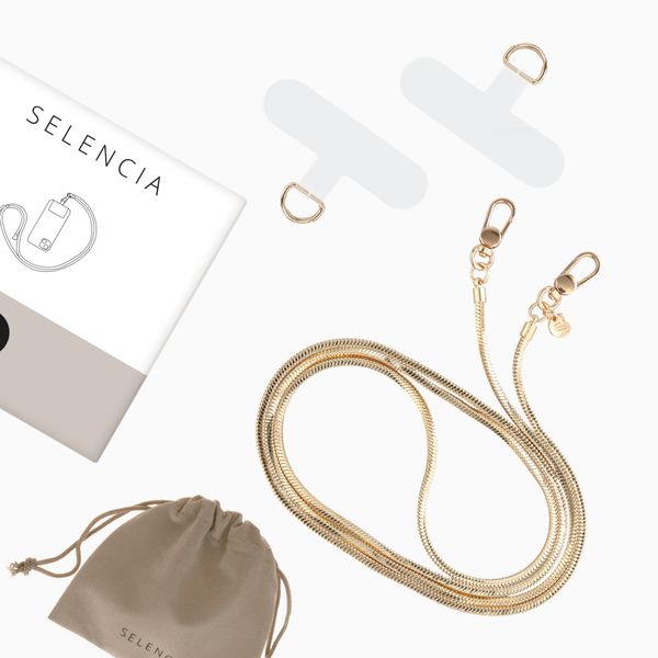 Selencia Sleek Chain (extra lang koord 145 cm) - Gold