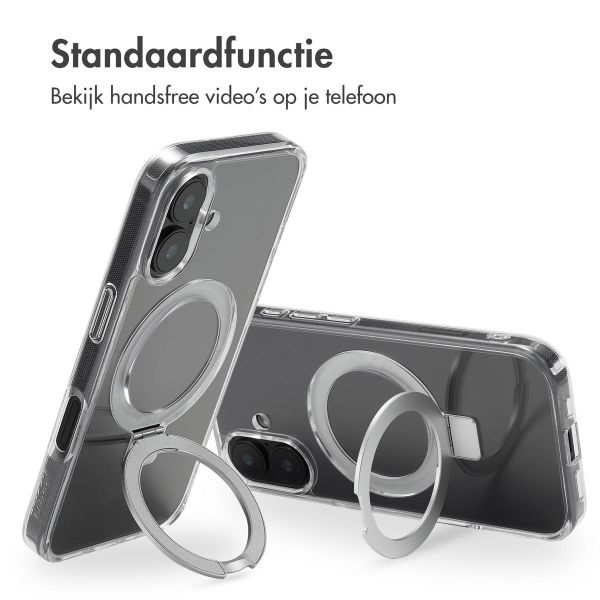 Accezz Ring Stand Backcover met MagSafe Apple iPhone 16 - Transparant