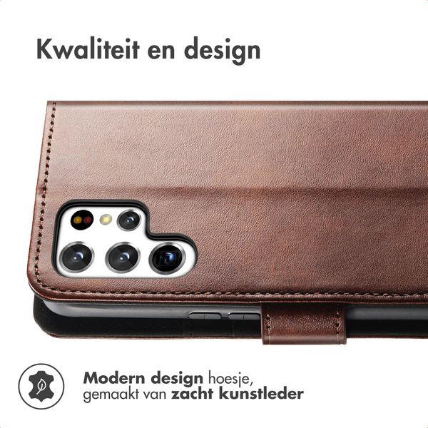 imoshion Luxe Bookcase Samsung Galaxy S22 Ultra - Donkerbruin
