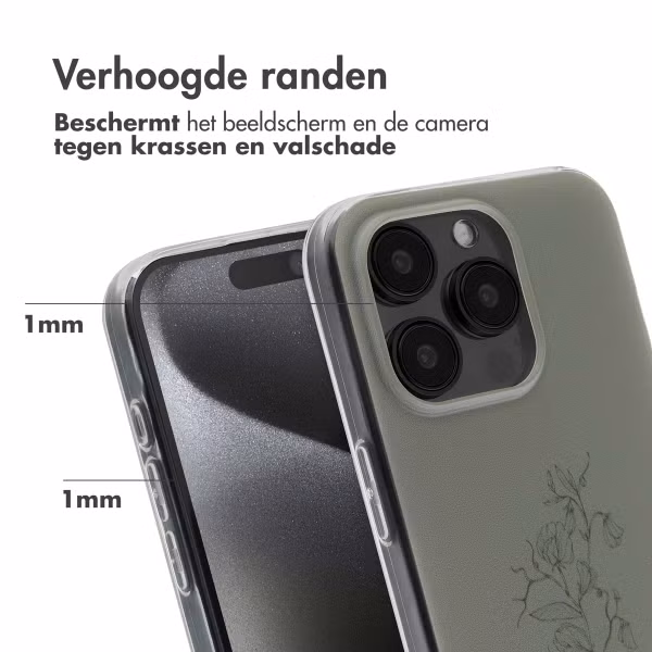 imoshion Design hoesje Apple iPhone 15 Pro - Floral Green