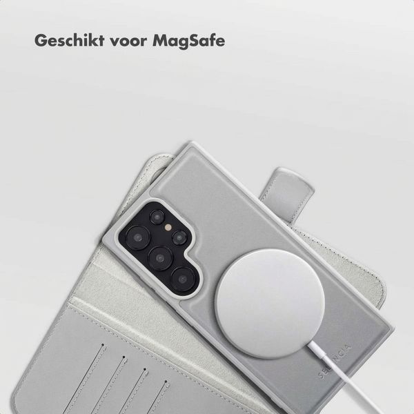 Selencia Olyn Uitneembare Bookcase met MagSafe Samsung Galaxy S24 Ultra - Grijs