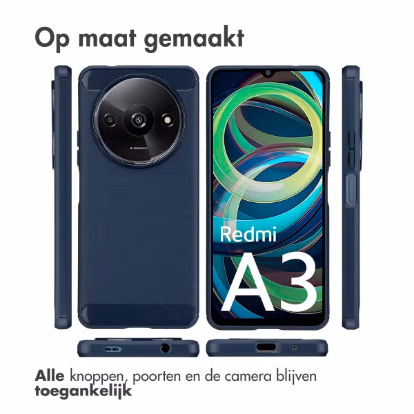 imoshion Brushed Backcover Xiaomi Redmi A3 - Donkerblauw
