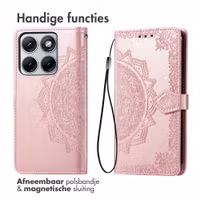 imoshion Mandala Bookcase Motorola Edge 70 Fusion - Rose Gold