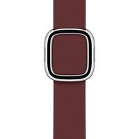 Apple Leather Band Modern Buckle Apple Watch Series 1 t/m 9 / SE (38/40/41 mm) | Series 10 (42 mm) - Maat S - Garnet