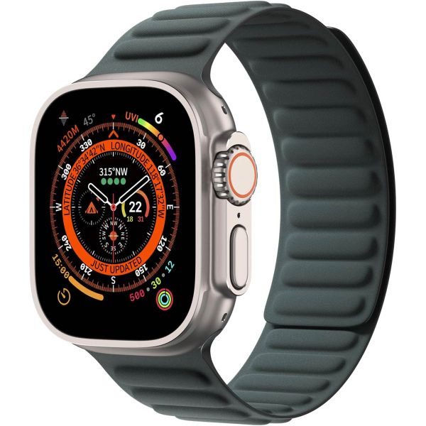 WiWu Magnetisch geweven linkband Apple Watch Series 1 t/m 10 / SE / Ultra (2) (44/45/46/49 mm) - Green