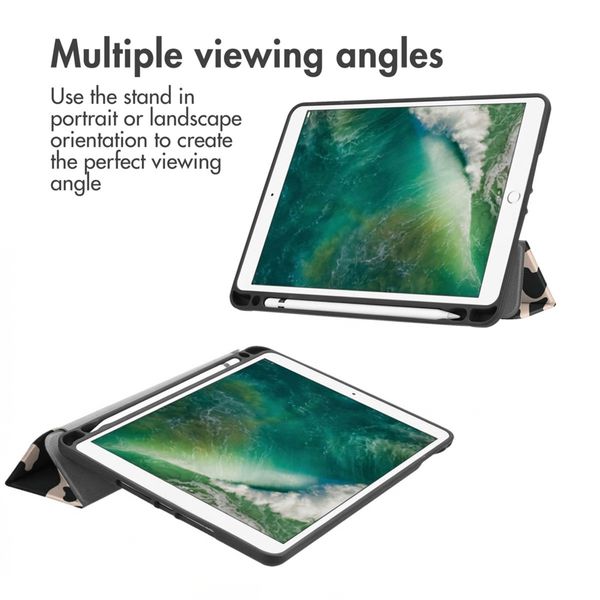 imoshion Design Trifold Bookcase Apple iPad 6 (2018) 9.7 inch / iPad 5 (2017) 9.7 inch / Air 2 (2014)/Air 1 (2013) - Leopard