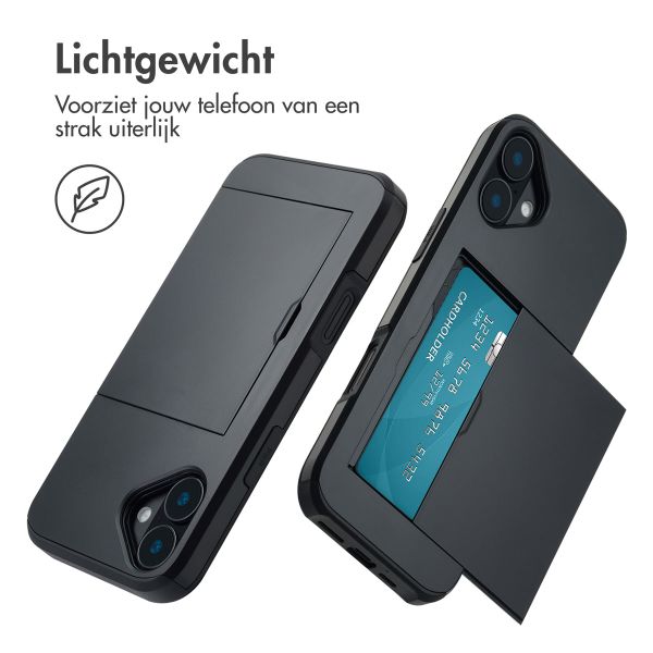 imoshion Backcover met pasjeshouder Apple iPhone 16 Plus - Zwart