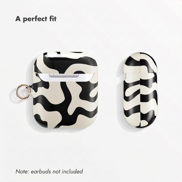 Selencia Vivid case  Apple AirPods 1 / 2 - Art Wave Black