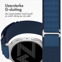 Accezz Nylon Alpine bandje Samsung Galaxy Watch 9 (40/44mm) / Watch 8 (40/44mm) / Classic (46mm) - Dark Blue