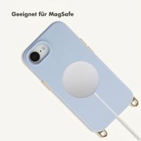 Selencia Rivièra MagSafe Back Cover with detachable hooks Apple iPhone 17e / 16e - Powder Blue