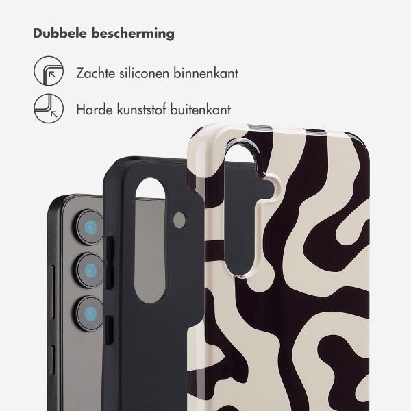 Selencia Vivid Backcover Samsung Galaxy S24 FE - Art Wave Black