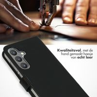 Selencia Echt Leren Bookcase Samsung Galaxy S24 Plus - Zwart